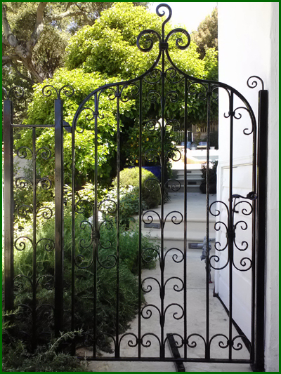 Courtyard Gate - San Francisco Wrought Iron Courtyard Gate - San Francisco